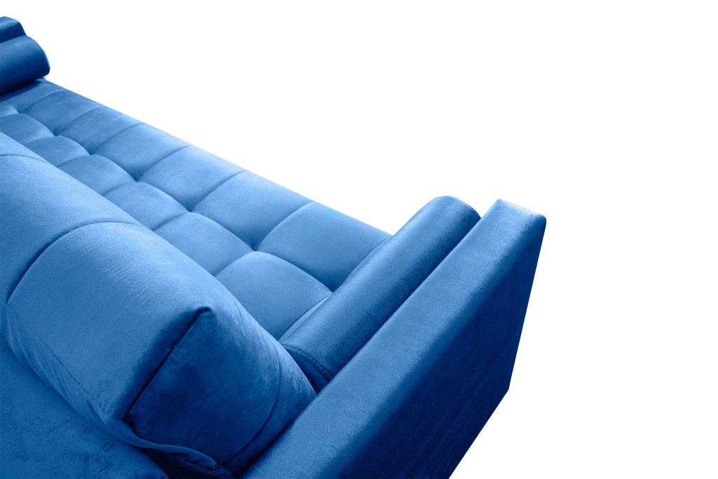 Nowoczesna sofa rozkładana z funkcją spania i pojemnikiem – 210 cm - wymiary