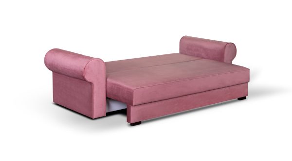 Sofa LARGO 246 cm rozkładana 3-osobowa z pojemnikiem – funkcja spania - aranżacja w salonie
