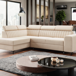 Narożnik Genewa 270x180 Duży, Wygodny, z funkcją spania, 3 osobowy