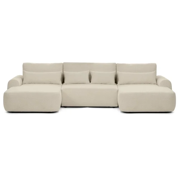 Narożnik Otello U-kształtny 355x186 cm z funkcją spania – widok frontowy