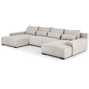 Narożnik Bolton U-kształtny 350x185 cm z funkcją spania – widok frontowy