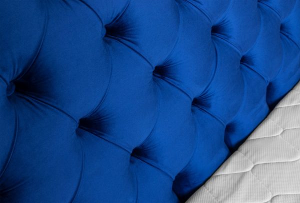 Łóżko tapicerowane Chesterfield - widok